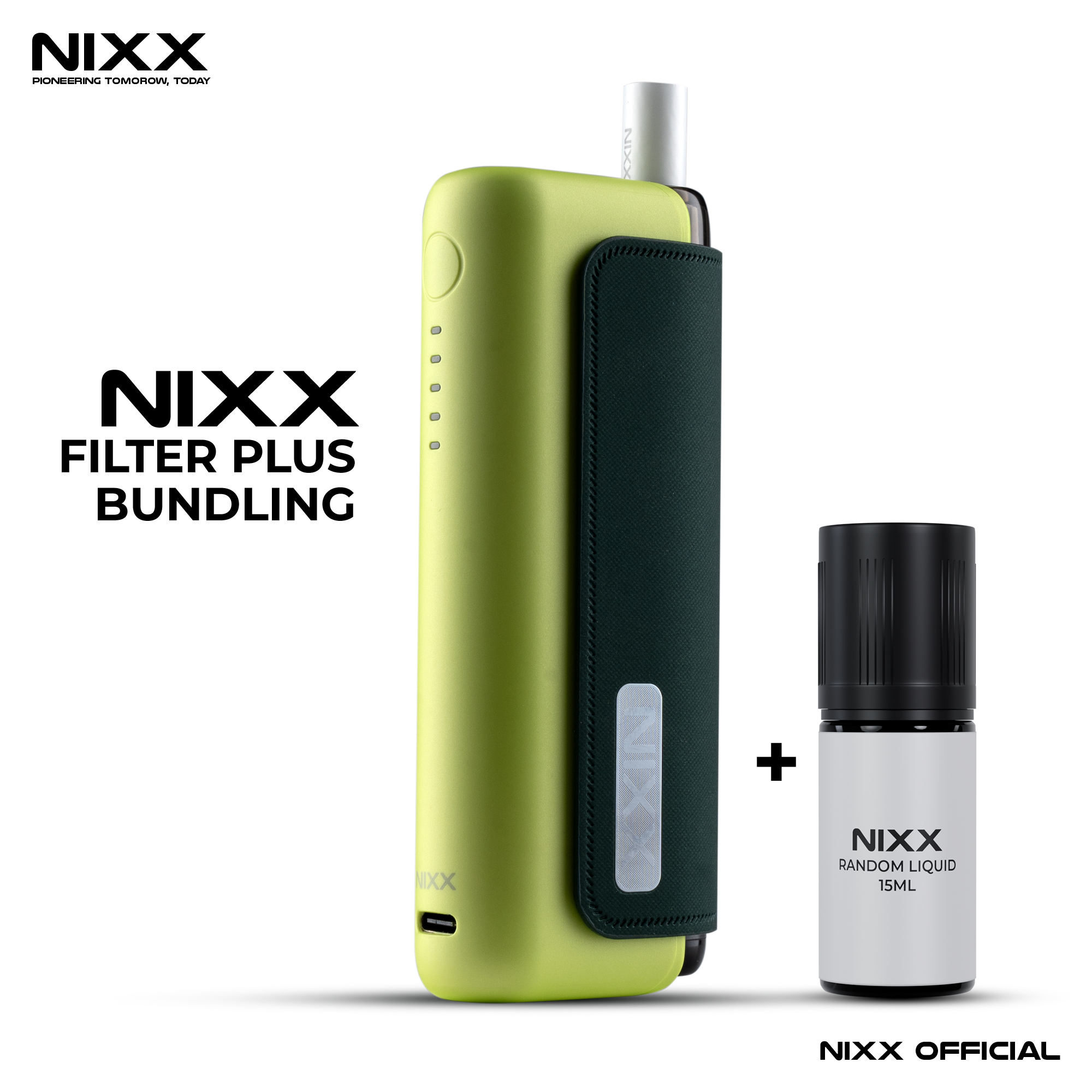 NIXX Device Filter Plus Bundling Liquid - Neon Green [NFPL-NGR]