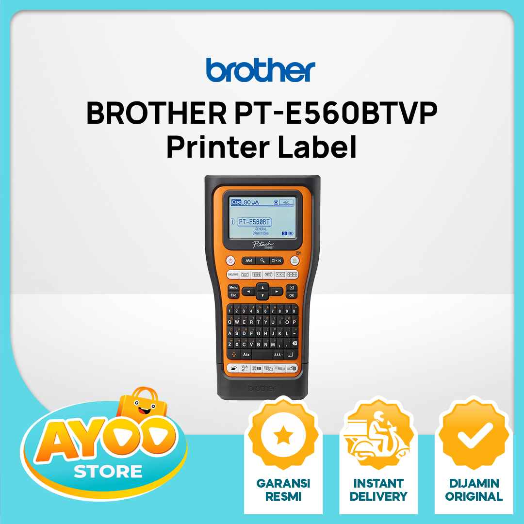 BROTHER Printer Label PT-E560BTVP QWERTY keyboard with Bluetooth Wireless Connection