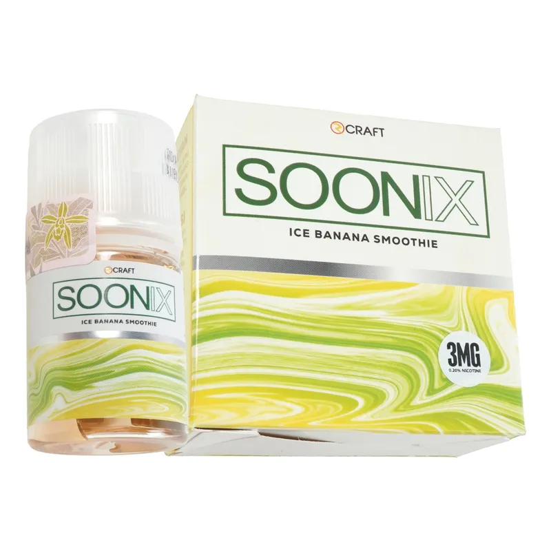 RCRAFT Liquid Freebase Soonix 3mg 60ml - Ice Banana Smoothie