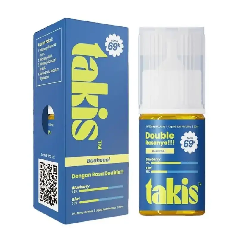 TAKIS Liquid Saltnic 30ml Buahenol - Blueberry Kiwi