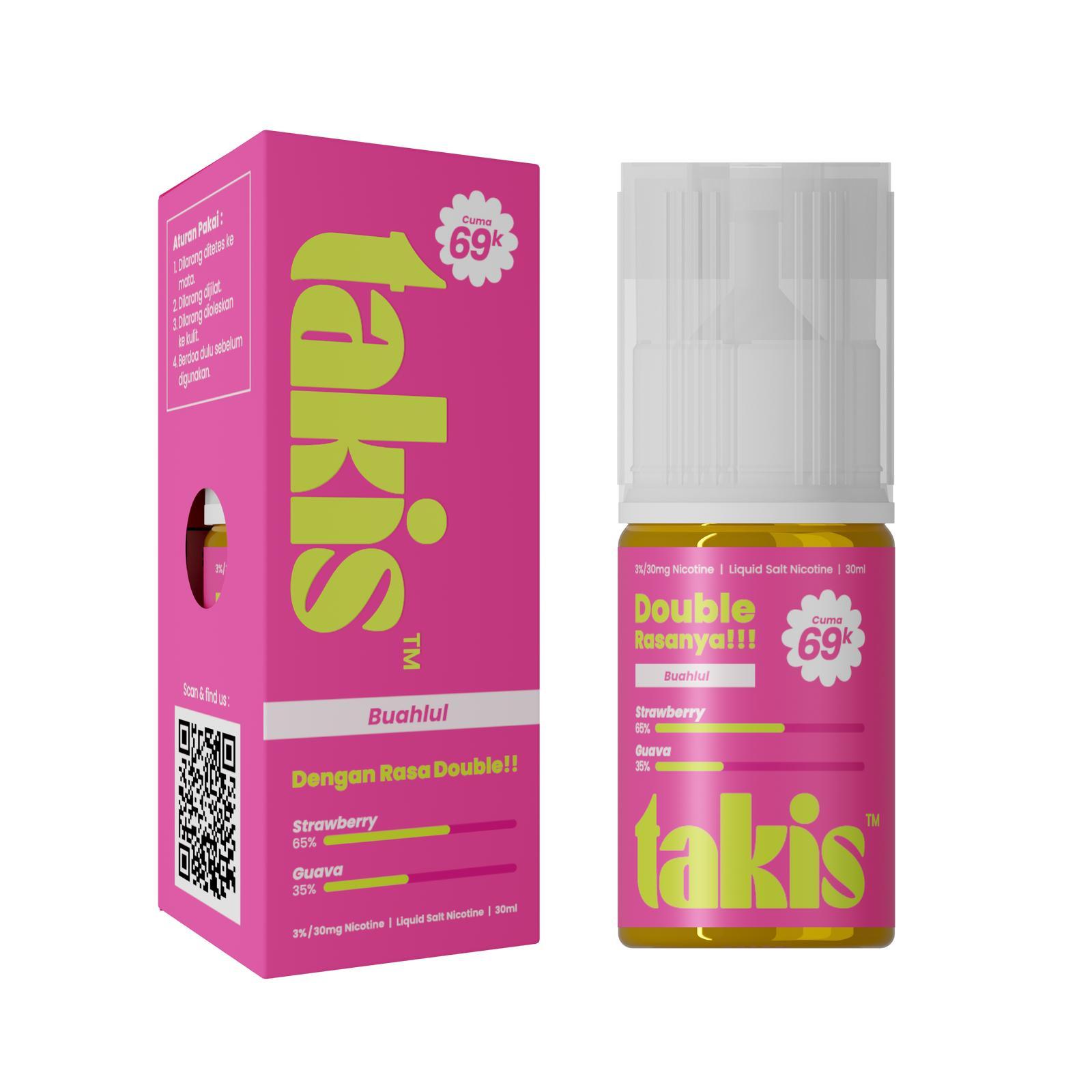 TAKIS Liquid Saltnic 30ml Buahlul - Guava Strawberry