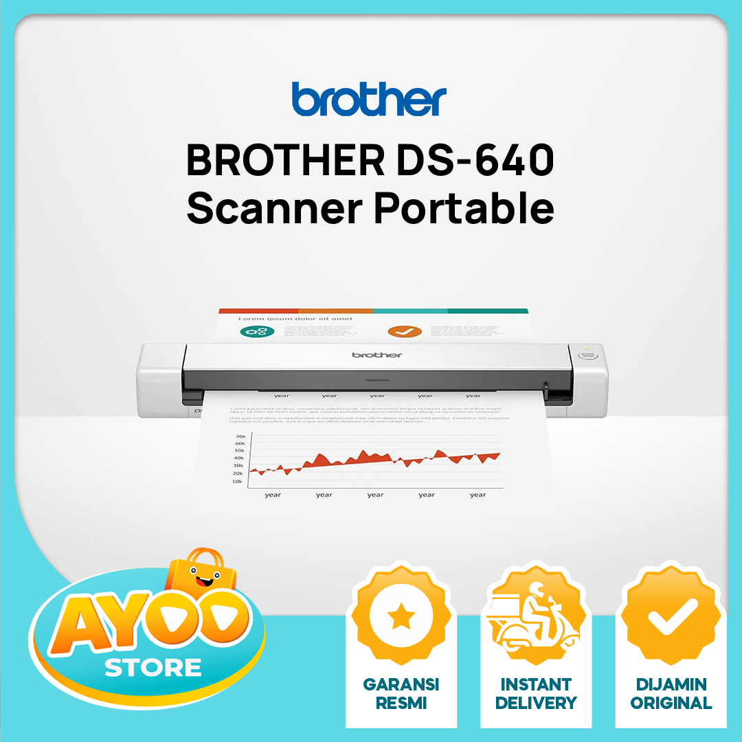 BROTHER Scanner DS-640 Portable Compact Scan Dokumen