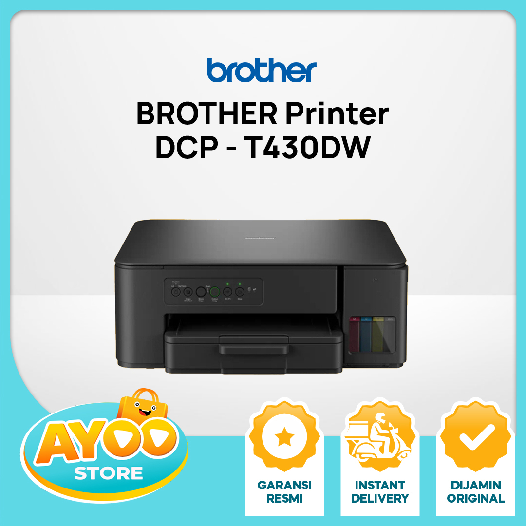Printer BROTHER DCP-T430W Ink Tank A4 Print Scan Copy All In One Garansi Resmi Original