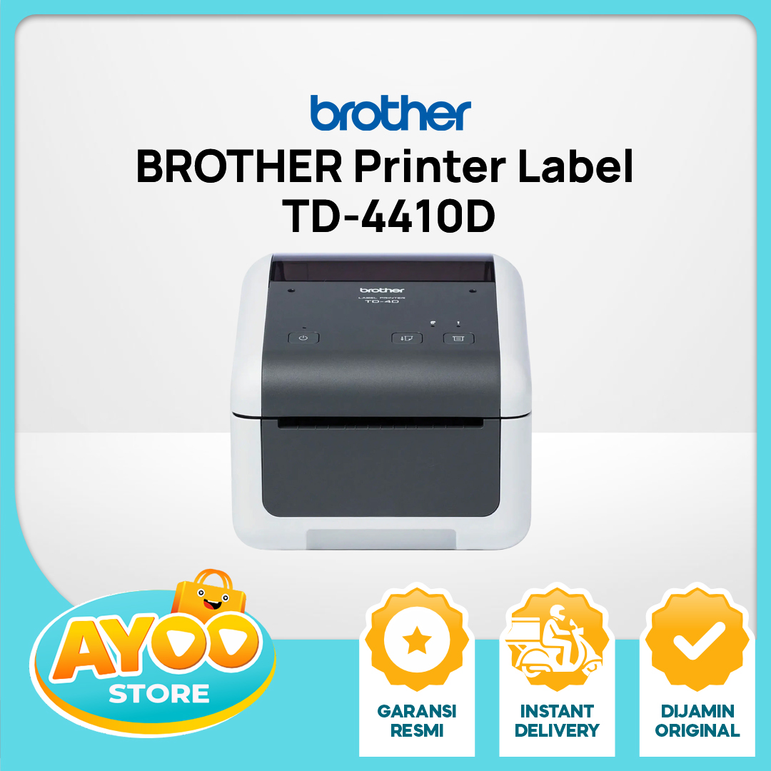 BROTHER Printer Label TD4410D Original Resmi 203dpi