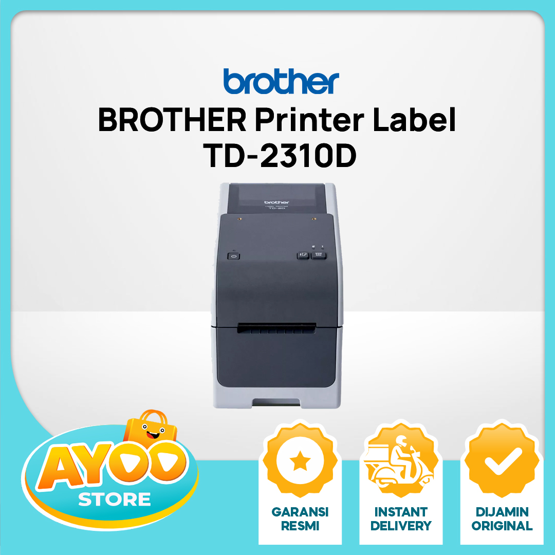 BROTHER Printer Label TD-2310D Original Resmi Direct Thermal 203dpi